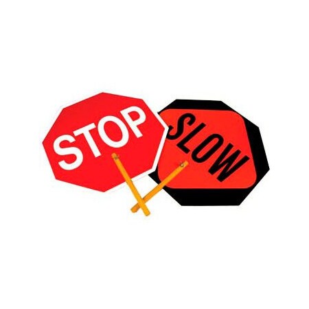 National Marker Co Paddle Sign - Stop/SlowPaddle PS3